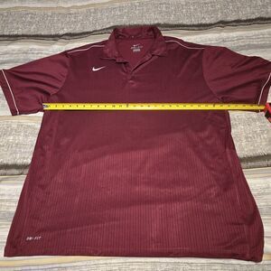 Nike Men's Maroon Dri Fit Golf Polo 3X Large Big And Tall